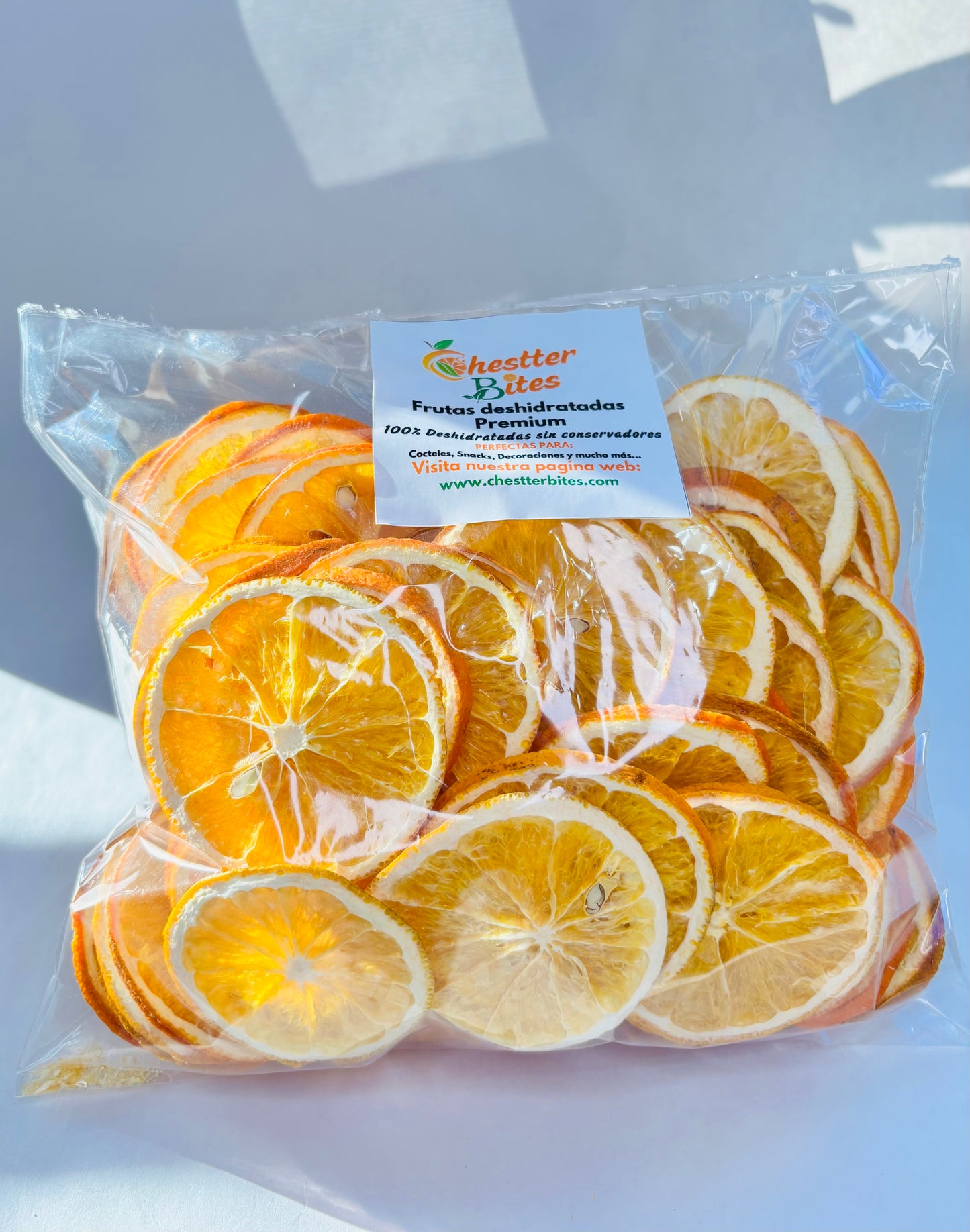 Bolsa extra grande de naranja deshidratada / Más de 70 piezas