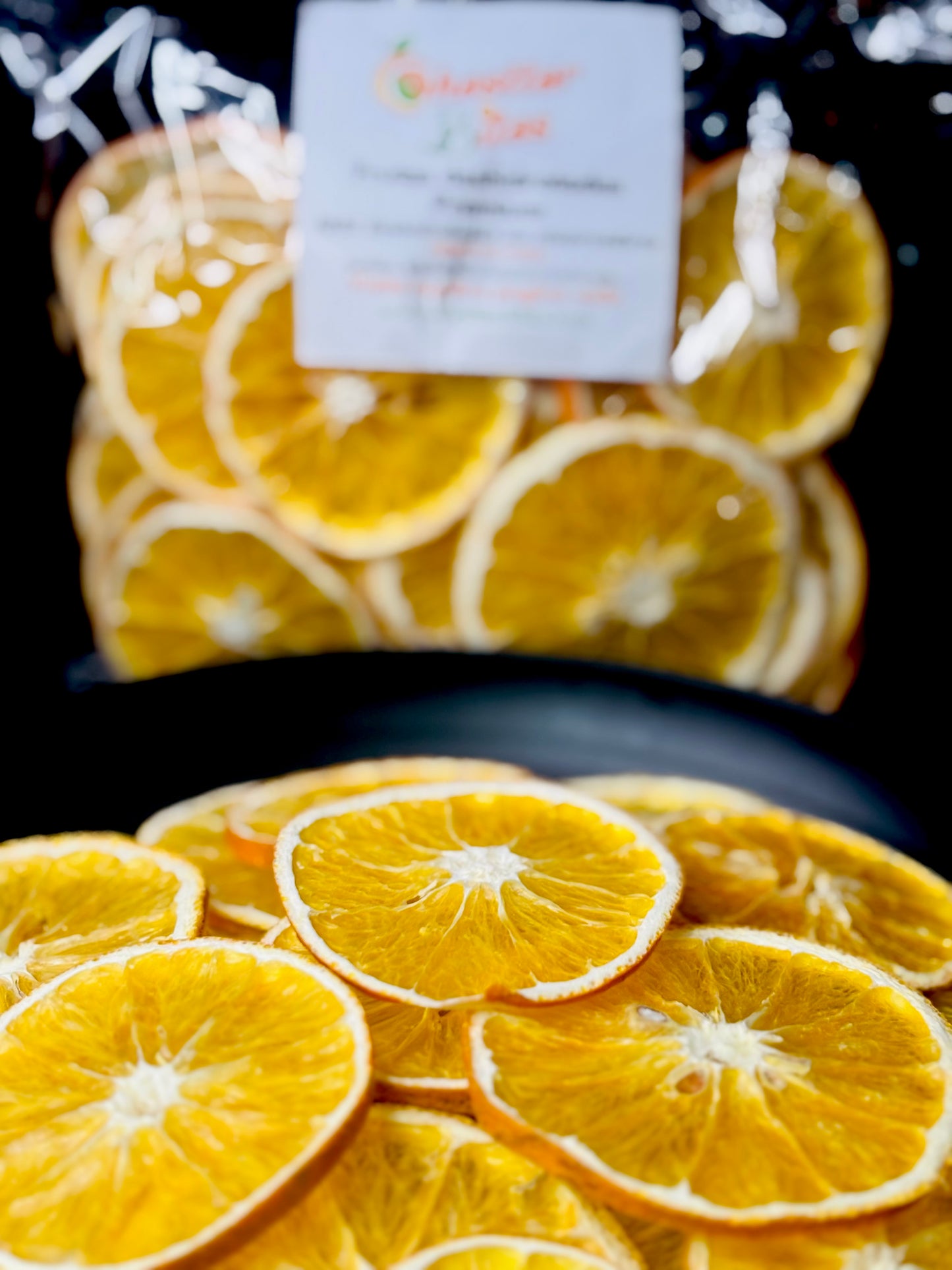 Bolsa extra grande de naranja deshidratada / Más de 70 piezas