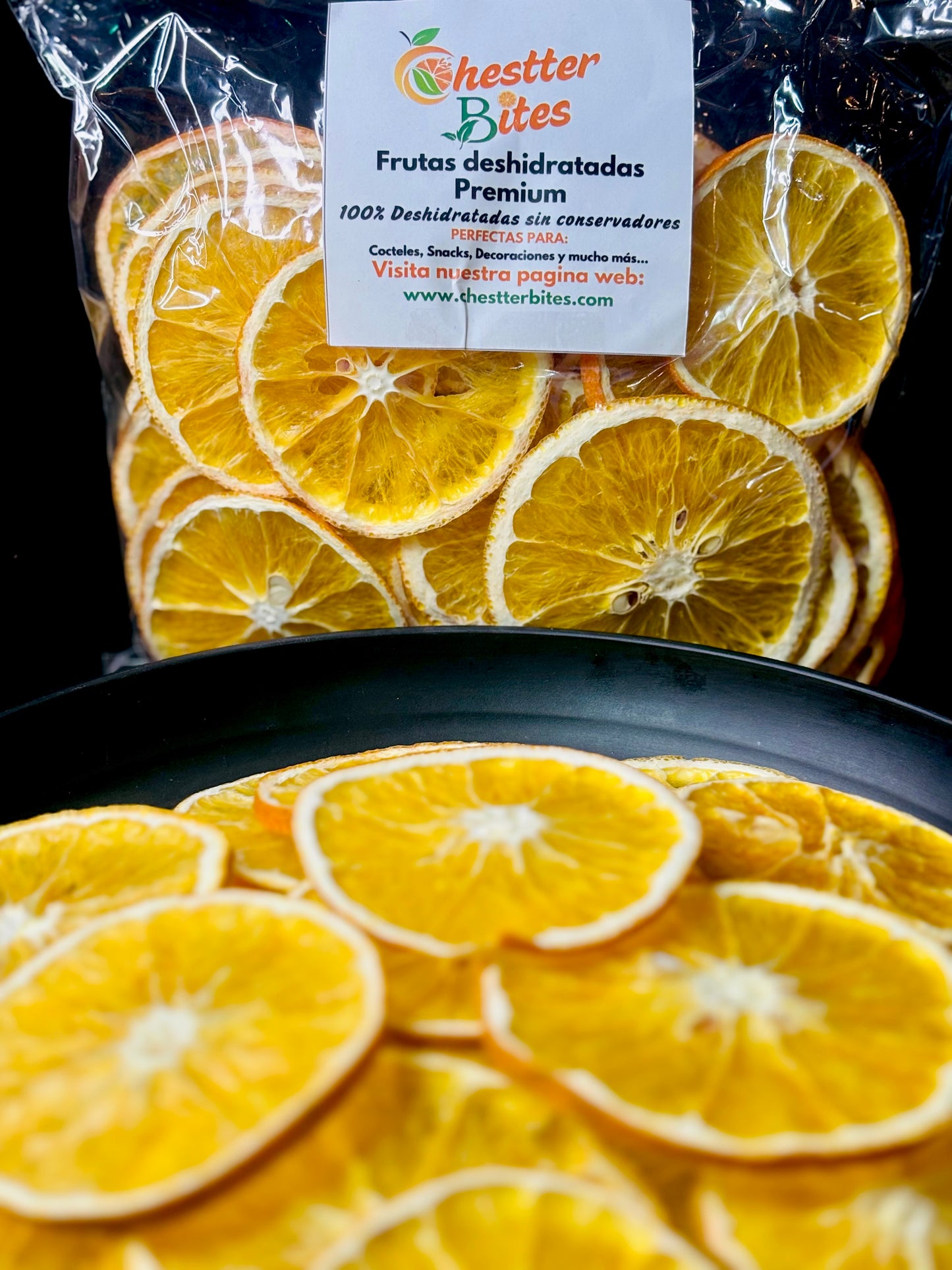 Bolsa extra grande de naranja deshidratada / Más de 70 piezas